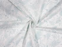 Textillux.sk - produkt Bavlnená látka husté papradie 140 cm - 2- husté mentolové papradie, biela