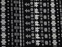 Textillux.sk - produkt Bavlnená látka krojová drobný vzor Čičmany šírka 140 cm - 6-457 drobné Čičmany, čierna