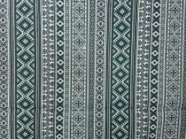 Textillux.sk - produkt Bavlnená látka ľudový hustý vzor 140 cm - 3-2122 hustý ľudový vzor, zelená