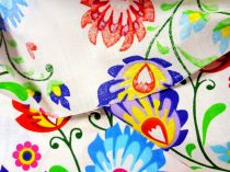Textillux.sk - produkt Bavlnená látka ľudový vzor farebný kvet šírka 160 cm