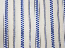 Textillux.sk - produkt Bavlnená látka ľudový vzor retro 140 cm - 2-1760 ľudový retro vzor, modrá