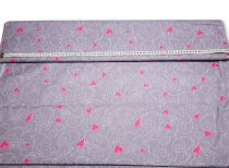 Textillux.sk - produkt Bavlnená látka mačička s ružovým srdiečkom 160 cm