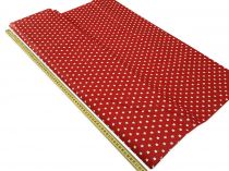 Textillux.sk - produkt Bavlnená látka malá hviezda 10 mm šírka 140 cm - 6- 1019 biela hviezda, červená