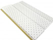 Textillux.sk - produkt Bavlnená látka malá hviezda 10 mm šírka 140 cm - 2- šedá hviezda, biela