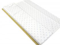 Textillux.sk - produkt Bavlnená látka malá hviezda 10 mm šírka 140 cm - 3- 1568 svetlo-modrá hviezda, biela