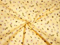 Bavlnená látka margarétka s včielkou 150 cm