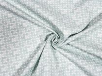 Textillux.sk - produkt Bavlnená látka mentolové kruhy abstrakt 140 cm
