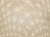 Textillux.sk - produkt Bavlnená látka mini bodka 2 mm šírka 140 cm - 6- 559 biela bodka, béžová