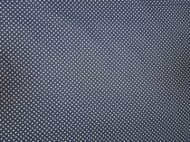 Textillux.sk - produkt Bavlnená látka mini bodka 2 mm šírka 140 cm - 10-1545 biela bodka, tmavomodrá