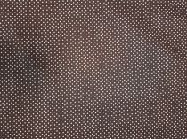 Textillux.sk - produkt Bavlnená látka mini bodka 2 mm šírka 140 cm - 11-676 biela bodka, tmavohnedá