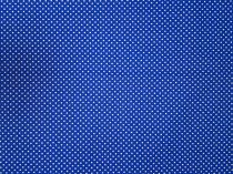 Textillux.sk - produkt Bavlnená látka mini bodka 2 mm šírka 140 cm - 12-1623 biela bodka, modrá
