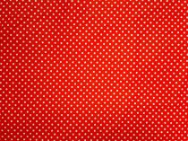 Textillux.sk - produkt Bavlnená látka mini bodka 2 mm šírka 140 cm - 20-1042 biela bodka, červená