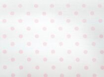 Textillux.sk - produkt Bavlnená látka mini bodky 5 mm šírka 140 cm - 4-1106 ružové bodky, biela