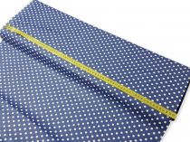 Textillux.sk - produkt Bavlnená látka mini bodky 6 mm šírka 140 cm - 11-  biela bodka, modrá