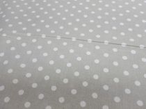Textillux.sk - produkt Bavlnená látka mini bodky 6 mm šírka 140 cm - 12- 65 biela bodka, šedá