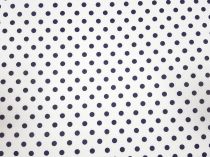 Textillux.sk - produkt Bavlnená látka mini bodky 6 mm šírka 140 cm - 17-1538 čierno-modrá bodka, biela