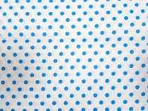 Textillux.sk - produkt Bavlnená látka mini bodky 6 mm šírka 140 cm - 18-1738 tyrkysová bodka,biela