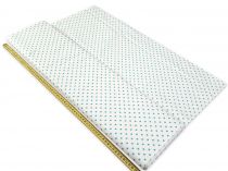 Textillux.sk - produkt Bavlnená látka mini bodky 6 mm šírka 140 cm - 8- tyrkysové bodky, biela