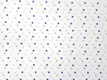 Textillux.sk - produkt Bavlnená látka modrá bodka 140 cm++++ - 2-1625 modrá bodka, šedá