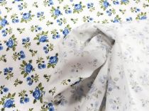 Textillux.sk - produkt Bavlnená látka modré mini ružičky 140 cm