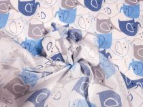 Textillux.sk - produkt Bavlnená látka modrý sloník 160 cm