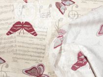 Textillux.sk - produkt Bavlnená látka motýľ na notách 140 cm