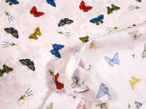 Textillux.sk - produkt Bavlnená látka motýle s levandulou 140 cm