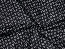 Textillux.sk - produkt Bavlnená látka nový dvojkvietok 140 cm - 4- nový dvojkvietok, čierna