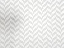 Textillux.sk - produkt Bavlnená látka oblý cik-cak 140 cm - 2-365 šedý vzor, biela