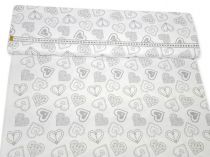 Textillux.sk - produkt Bavlnená látka prepletané srdcia 140 cm