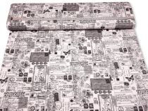Textillux.sk - produkt Bavlnená látka retro post cards 140 cm