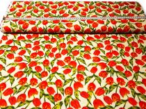 Textillux.sk - produkt Bavlnená látka rozkvitnutý tulipán 140 cm