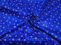 Textillux.sk - produkt Bavlnená látka ružička s bodkovanými listami 140 cm - 2-  ružička s bodkovanými listami, modrá
