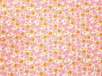 Bavlnená látka ružový  kvet 160 cm
