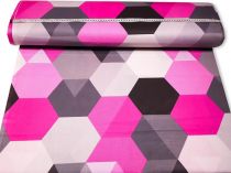 Textillux.sk - produkt Bavlnená látka ružový šesťuholník 160 cm