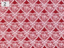 Textillux.sk - produkt Bavlnená dekoračná látka s potlačou srdca a kvetu 140 cm