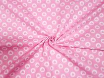 Textillux.sk - produkt Bavlnená látka srdiečko v bodke 140 cm - 3-1108 srdiečko v bodke, ružová