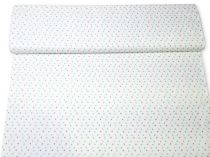 Textillux.sk - produkt Bavlnená látka tyrkysovo-šedá bodka 140 cm 