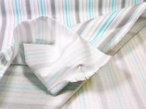 Textillux.sk - produkt Bavlnená látka tyrkysovo-šedý pásik 140 cm 