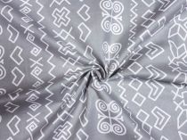 Textillux.sk - produkt Bavlnená látka veľké čičmany - nové 140 cm - 3- veľké čičmany nové, šedá