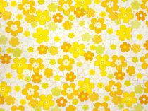 Bavlnená látka žlté kvetinky 140 cm