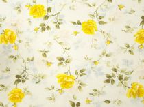 Bavlnená látka žlté šípové ruže 140 cm