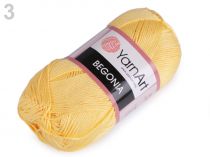 Textillux.sk - produkt Bavlnená pletacia priadza Begonia 50 g - 3 (4653) bielo žltá