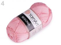 Textillux.sk - produkt Bavlnená pletacia priadza Begonia 50 g - 4 (6313) ružová sv.