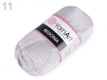 Textillux.sk - produkt Bavlnená pletacia priadza Begonia 50 g - 11 (4920) šedá najsvetlejšia