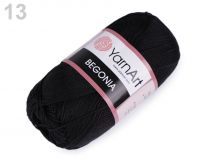 Textillux.sk - produkt Bavlnená pletacia priadza Begonia 50 g - 13 (999) čierna