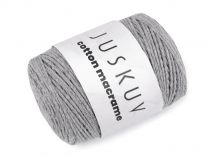Textillux.sk - produkt Bavlnená pletacia priadza Cotton Macramé 250 g - 10 (14) šedá svetlá