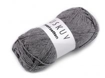 Textillux.sk - produkt Bavlnená pletacia priadza Pearl Cotton 100 g - 17 (9) šedá melír
