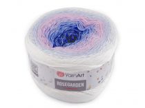 Textillux.sk - produkt Bavlnená pletacia priadza Rosegarden 250 g - 11 (301) biela modrá