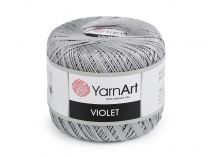 Textillux.sk - produkt Bavlnená priadza háčkovacia Violet 50 g - 9 (5326) šedá svetlá